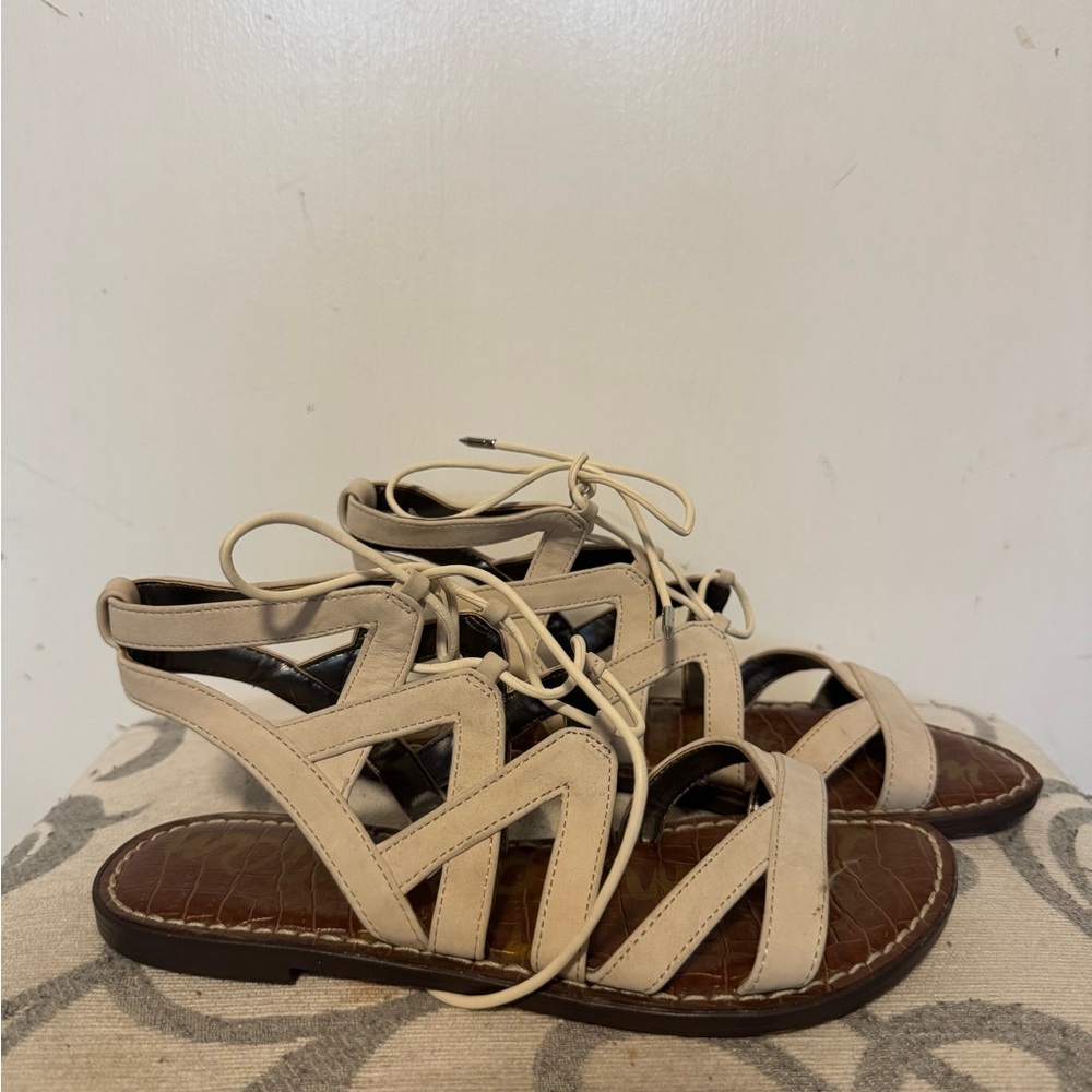 Sam Edelman Cream Strappy Sandals